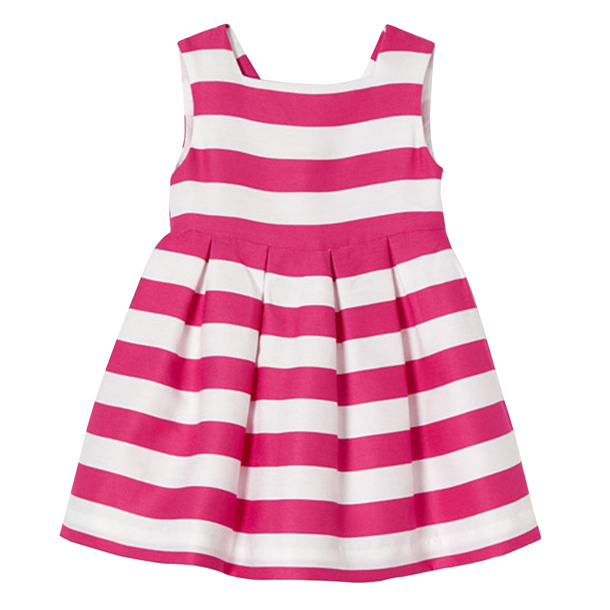 Mayoral Girls Pink White Striped Dress Junior Couture