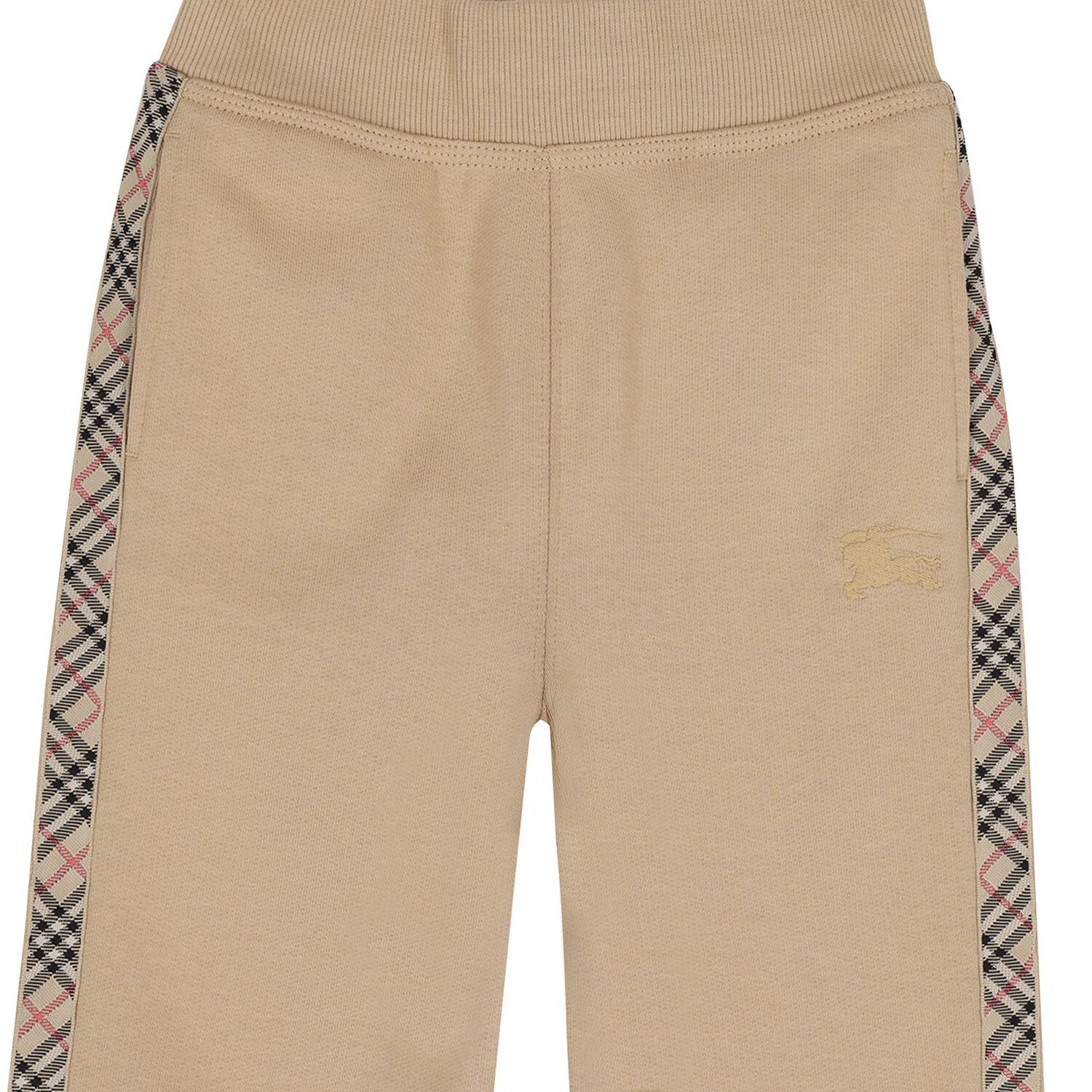 Beige Check Logo Joggers, 1, hi-res image number null