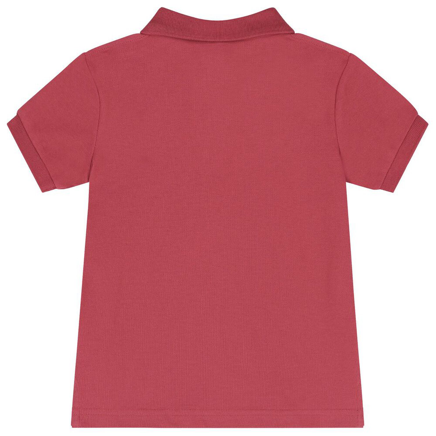 Boys Red Logo Polo Shirt, 4, hi-res