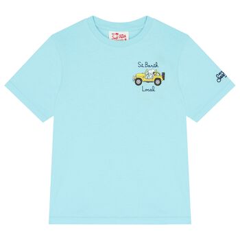 Boys Blue St Barth Local Snoopy T-Shirt