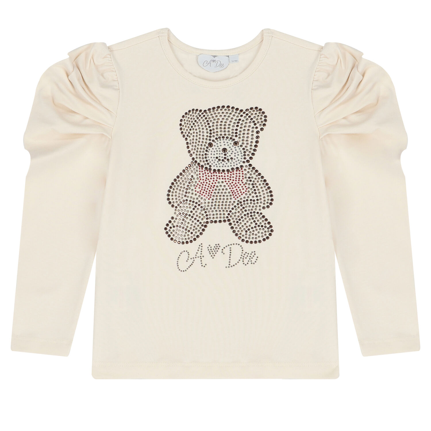 طقم تنورة بطبعة تيدى باللون العاجى والاحمر, 1, hi-res