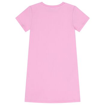 Girls Pink Logo Dress