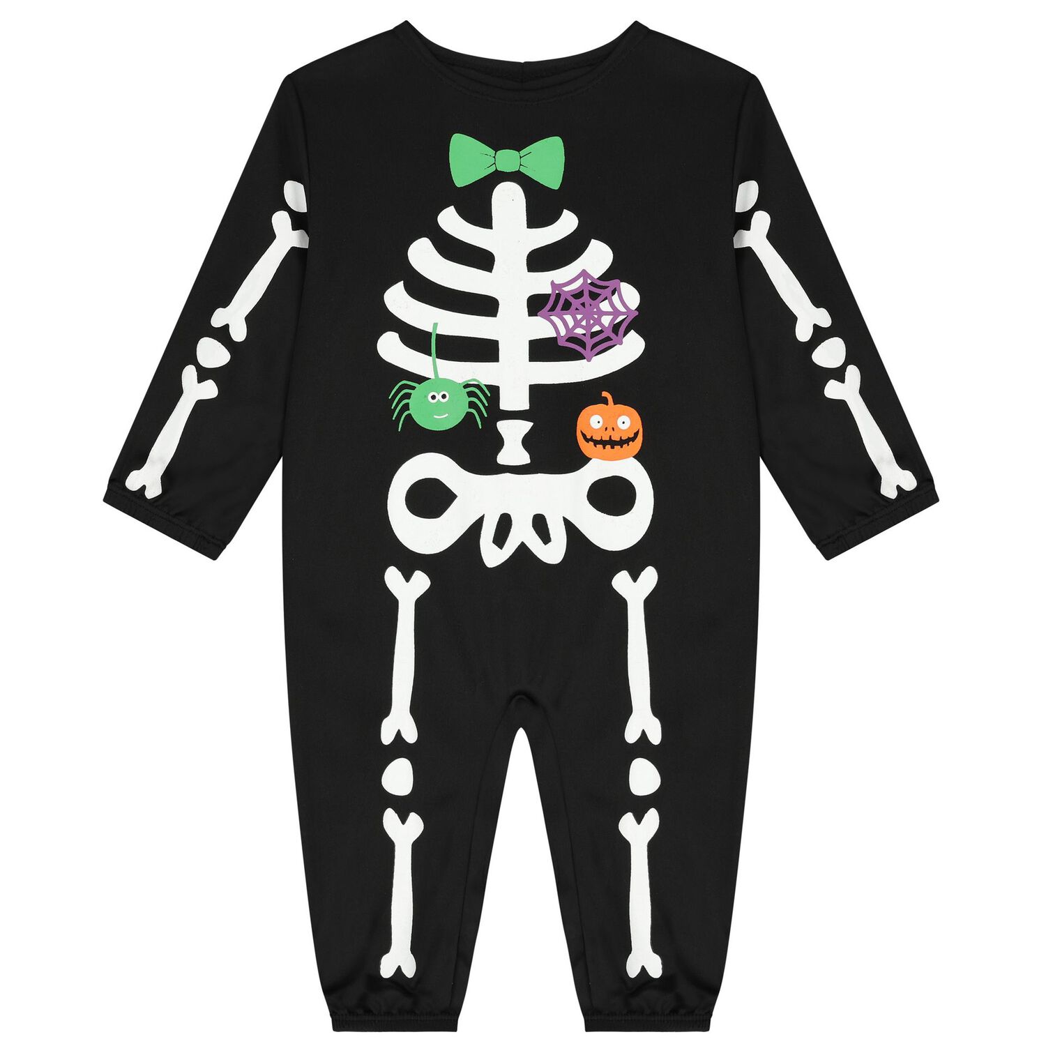 Black Mini Bones Halloween Baby Costume, 1, hi-res image number null