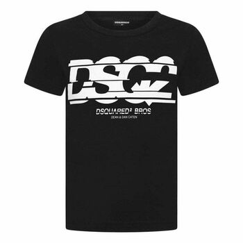 Boys Black Logo Top