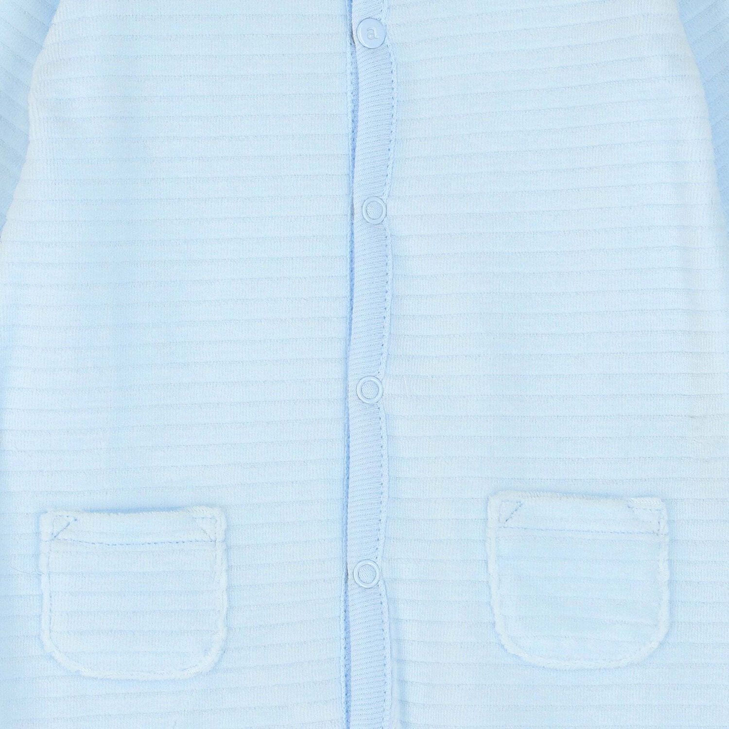 Blue Velour Babygrow, 1, hi-res image number null
