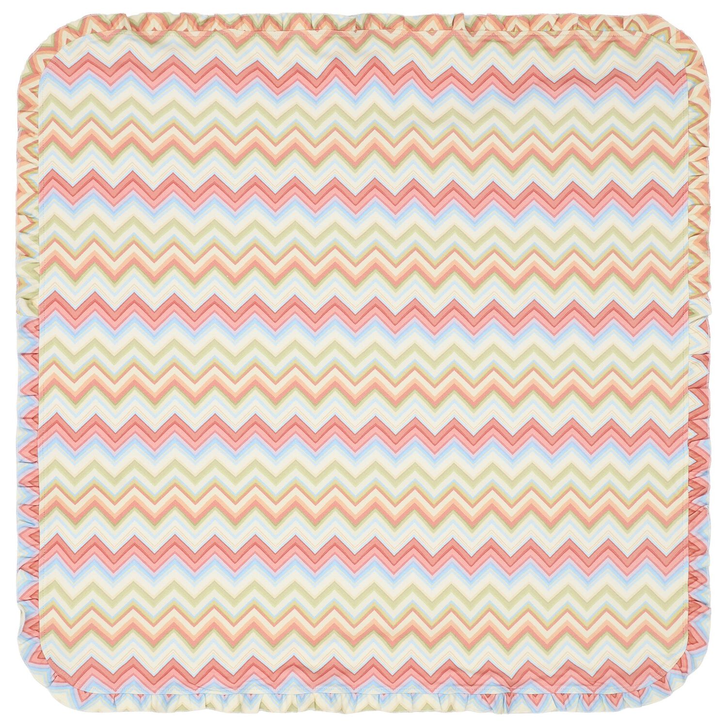 Multi-Coloured Zig Zag Baby Blanket, 1, hi-res