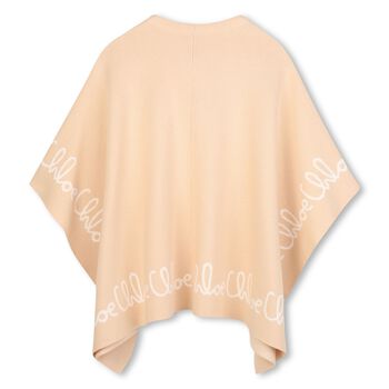 Girls Pink Knitted Cape