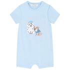 Baby Boys Blue & White Rompers (3 Pack), 2, hi-res