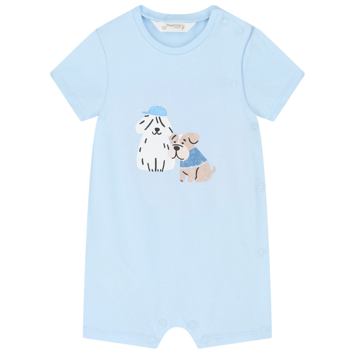 Baby Boys Blue & White Rompers (3 Pack), 2, hi-res image number null