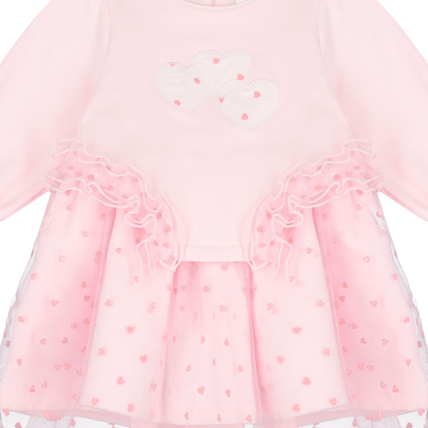 Baby Girls Pink Heart Dress, 1, hi-res image number null