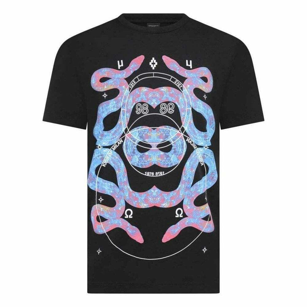 Marcelo Burlon Boys Black Snake T shirt Junior Couture USA