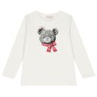 Girls Ivory & Grey Teddy Bear Skirt Set, 1, hi-res
