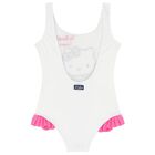 Girls White Hello Kity Swimsuit, 1, hi-res