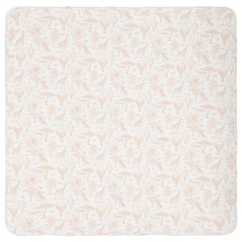 White & Beige Africa Baby Blanket