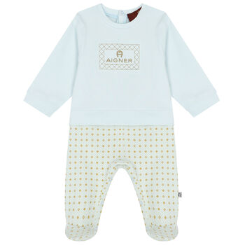 Blue & Gold Logo Babygrow