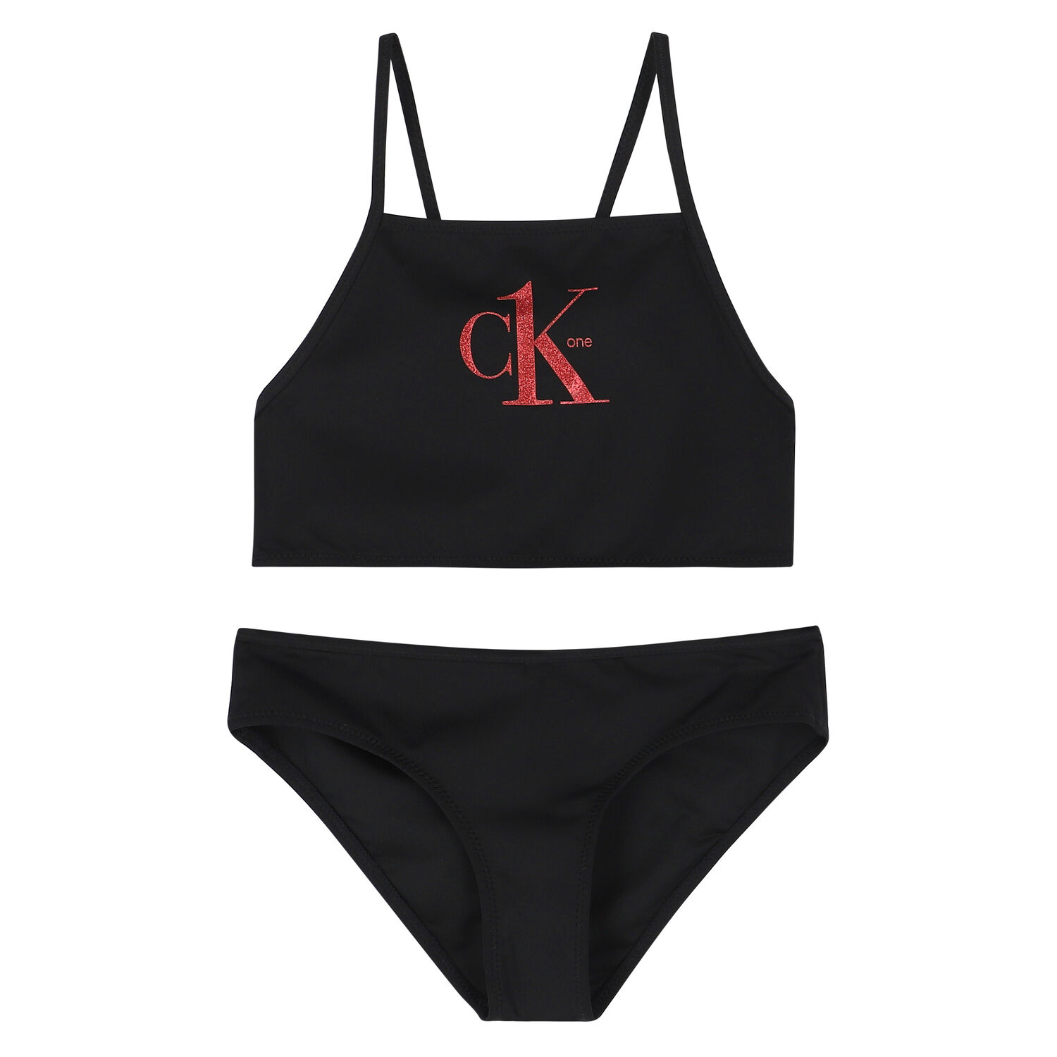Girls Black Logo Bikini, 1, hi-res image number null