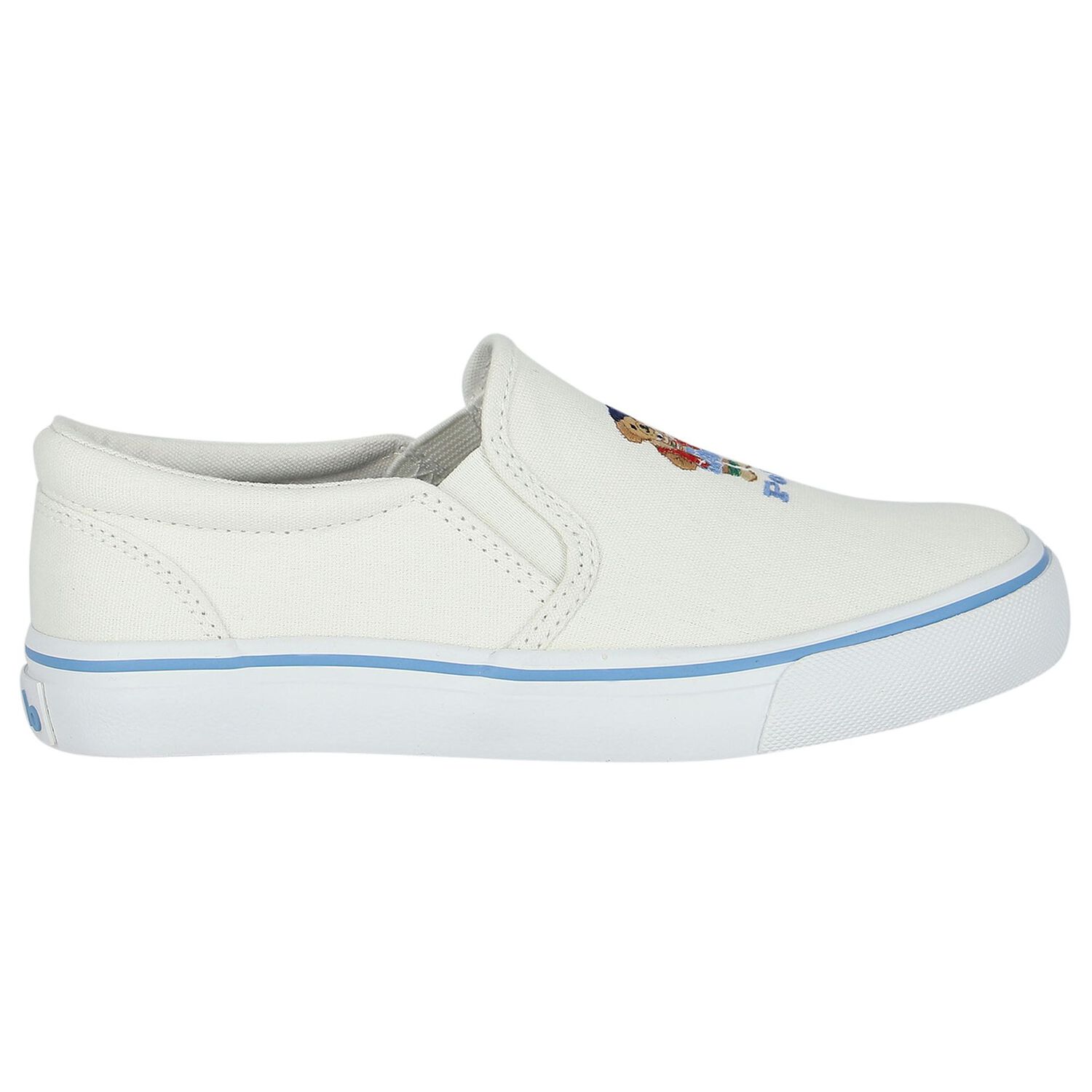 Girls Ivory Slip-On Trainers, 1, hi-res
