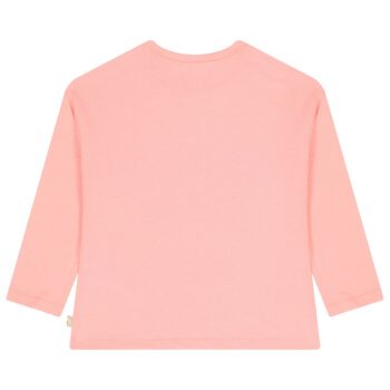 Girls Pink Butterfly Long Sleeve Top