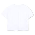 Girls White Logo T-Shirt, 1, hi-res