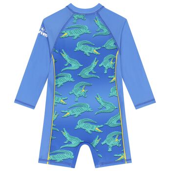 Younger Boys Blue Crocodile Sun Suit