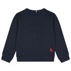 Boys Navy Blue Logo Sweatshirt, 1, hi-res