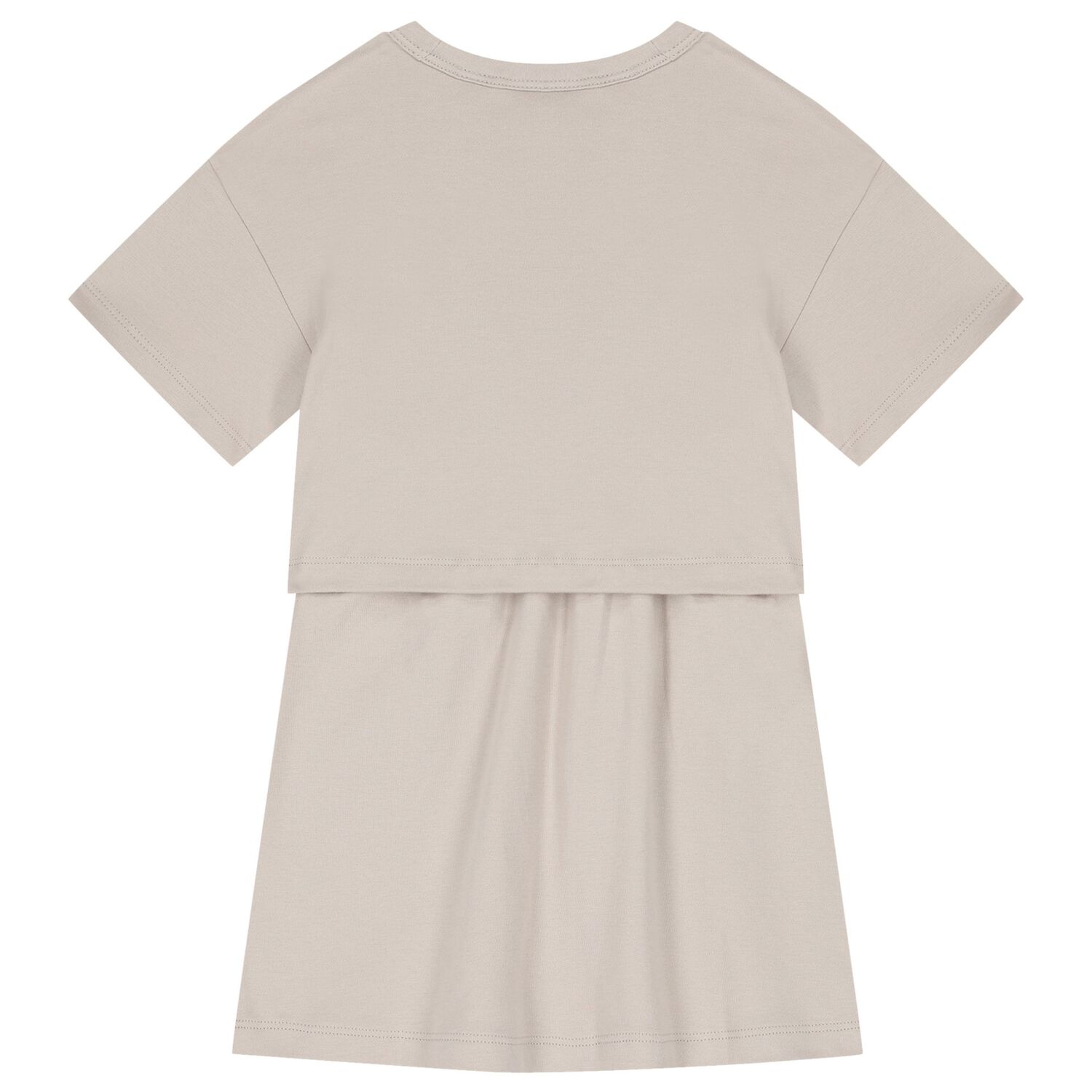 Girls Grey Logo Dress, 1, hi-res
