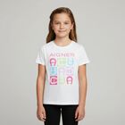 Girls White Logo T-Shirt, 1, hi-res