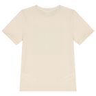 Boys Beige Logo T-Shirt, 2, hi-res