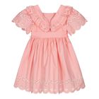 Girls Pink Woven Dress, 1, hi-res