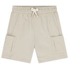 طقم شورت للأولاد باللون العاجي والبيج, 1, hi-res