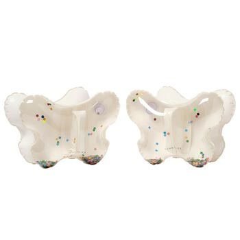 Beige Cotton Candy Glitter Inflatable Arm Bands