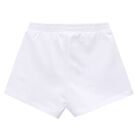 Girls White Shorts, 4, hi-res