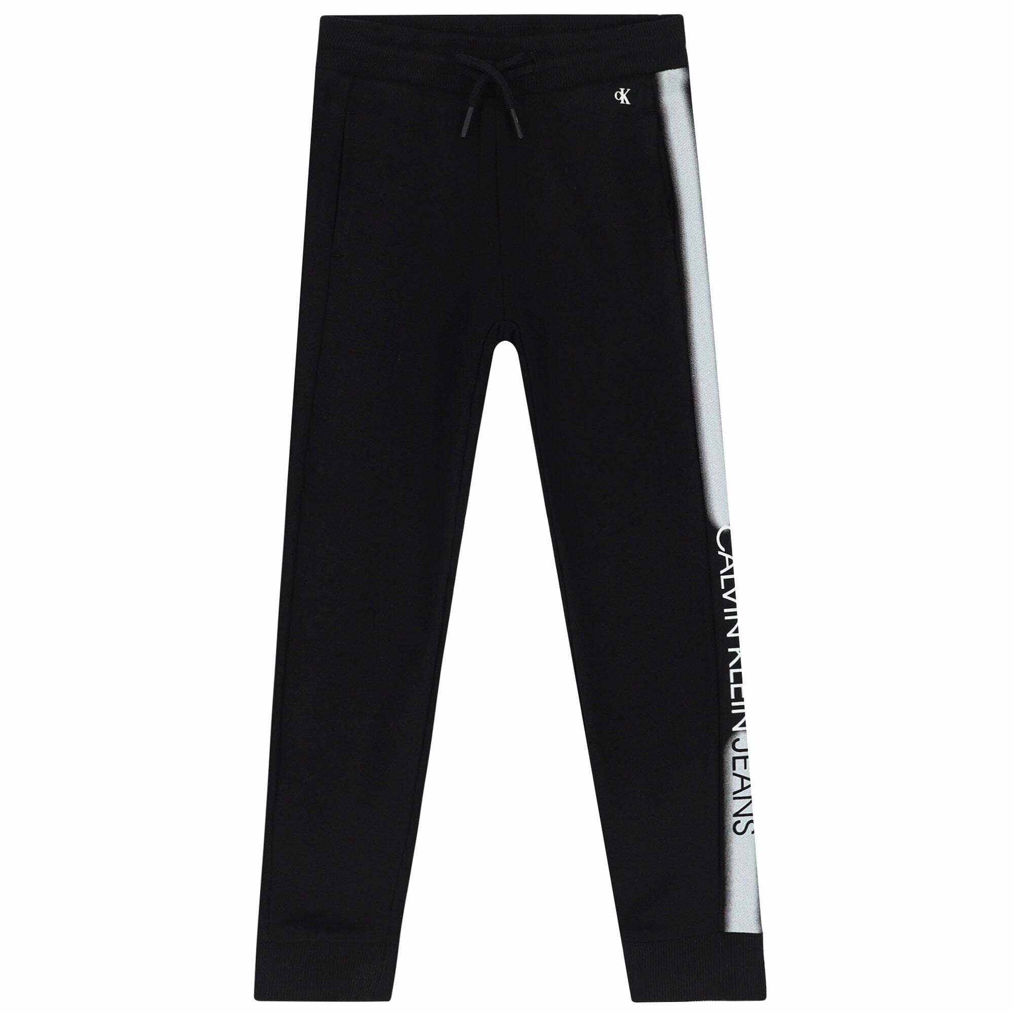 Calvin Klein Boys Black Logo Joggers Junior Couture USA