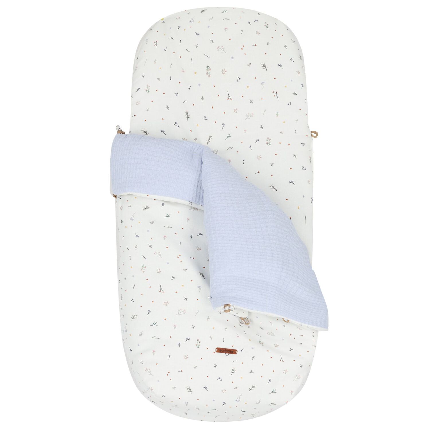 فستان زهري باللون العاجي والأزرق للبنات, 2, hi-res image number null