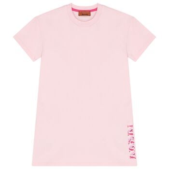 Girls Pink Logo T-Shirt Dress