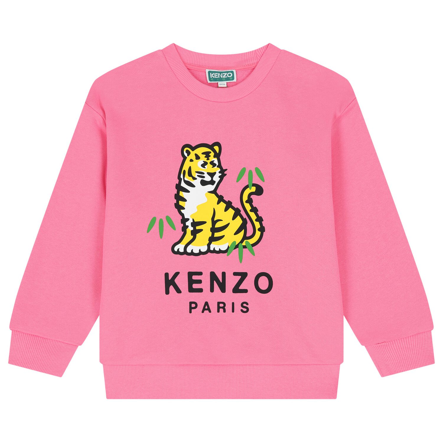 Girls Pink Tiger Logo Sweatshirt, 1, hi-res