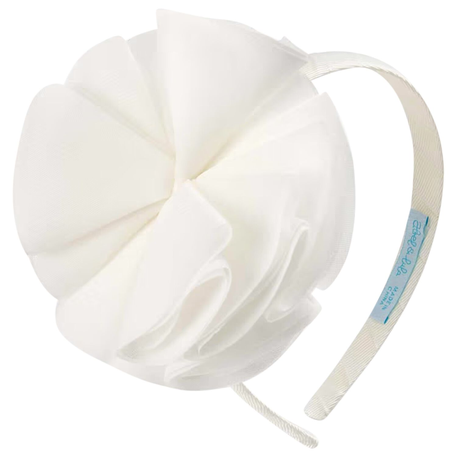 Girls Ivory Flower Headband, 1, hi-res