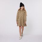 Girls Beige Logo Polo Dress, 1, hi-res