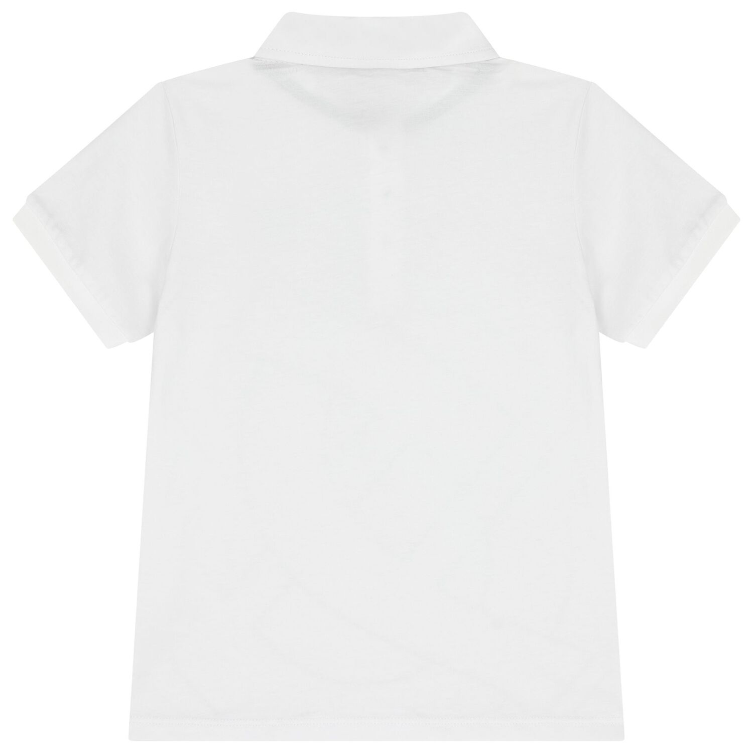 Boys White Logo Polo Shirt, 1, hi-res