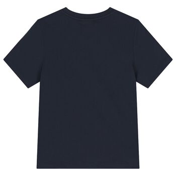 Boys Navy Blue Logo T-Shirt