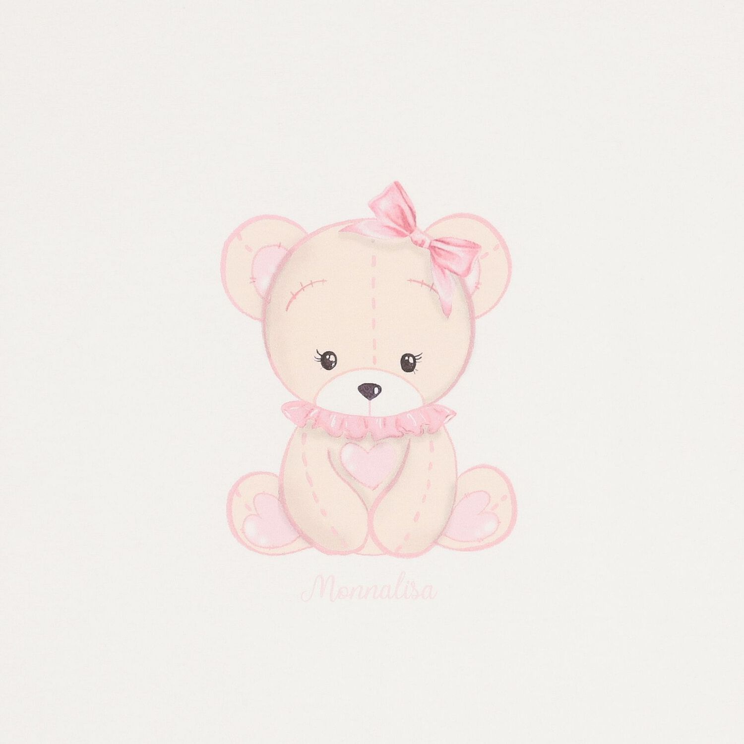 Baby Girls Ivory & Pink Teddy Bear Blanket, 1, hi-res image number null