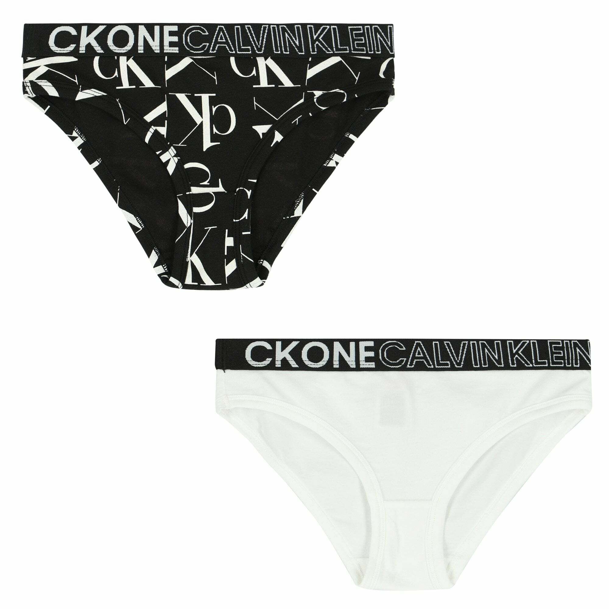 Calvin Klein Girls White Black Bikini Brief 2 Pack Junior Couture USA