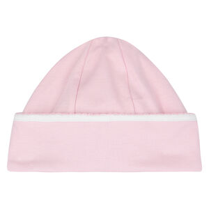 Baby Girls Pink & White Smocked Hat