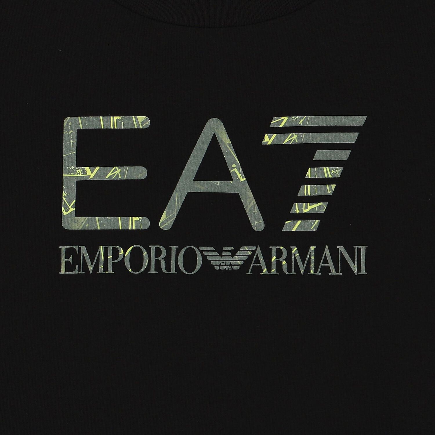 تيشيرت أولاد بالشعار باللون الأسود, 1, hi-res