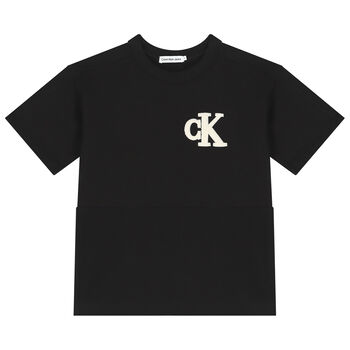Boys Black Logo T-Shirt