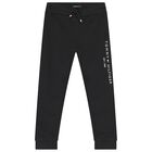 Boys Black Logo Joggers, 1, hi-res