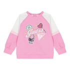 Baby Girls Pink & White Tracksuit, 1, hi-res