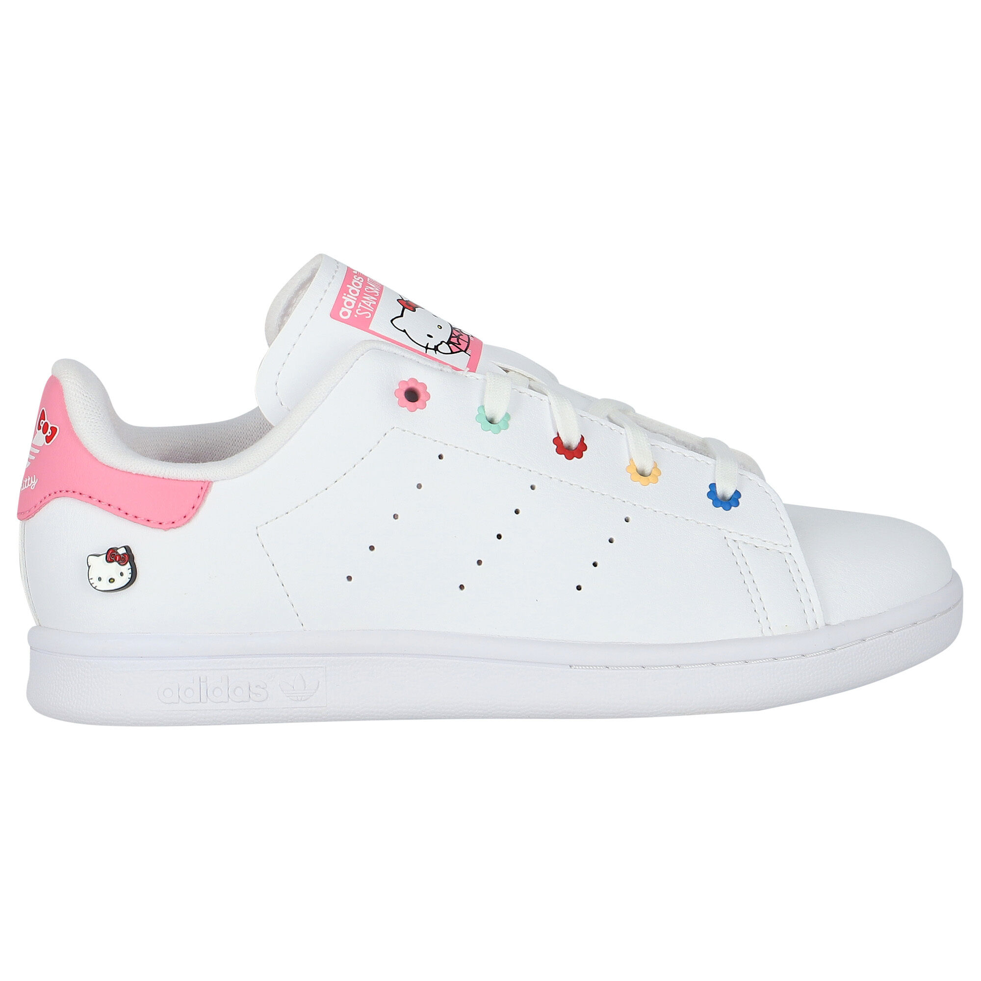 Adidas Kids White & Pink Hello Kitty Stan Smith Trainers | Junior