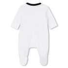 Baby Boys White Logo Babygrow Gift Set, 2, hi-res