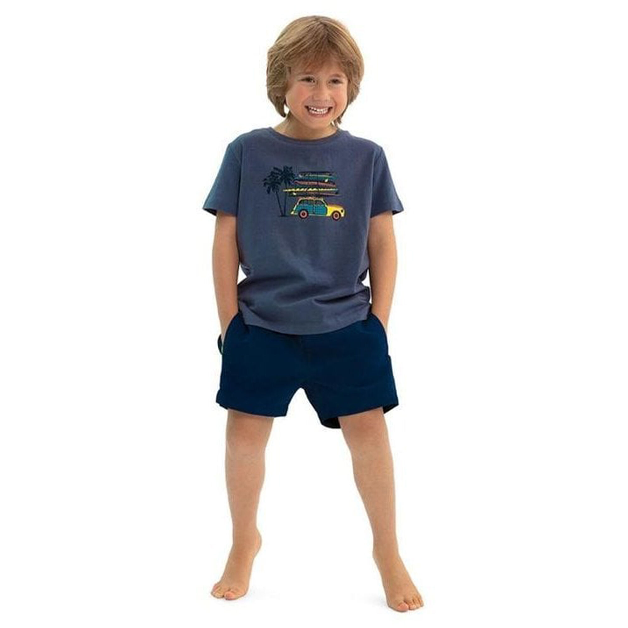 Sunuva Boys Navy Blue Tailored Swim Shorts Junior Couture